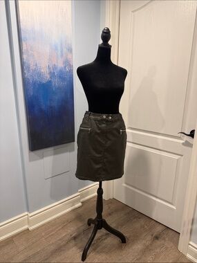 next Olive Utility Mini Skirt with Zip Pockets